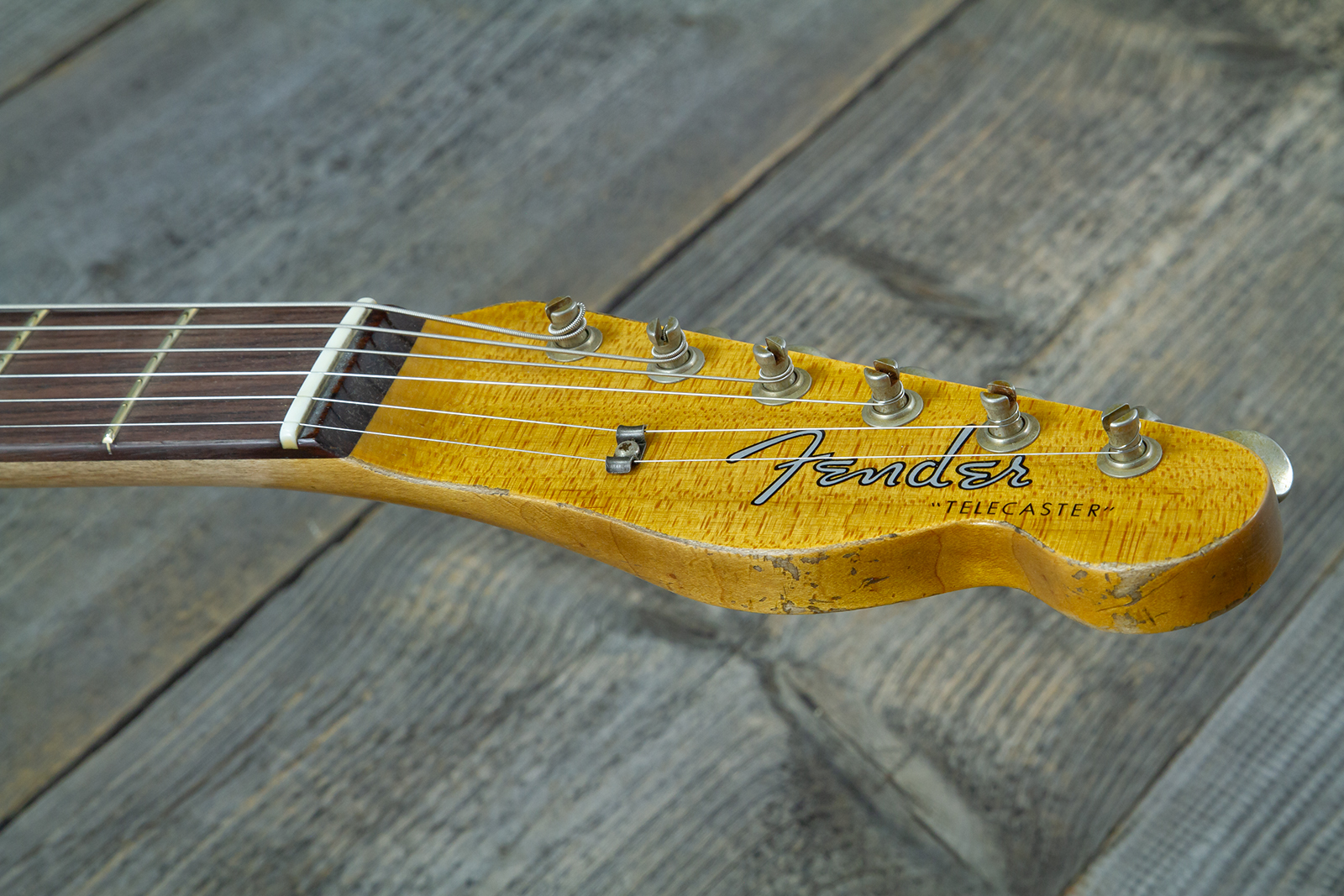 Fender Custom Shop Tele Custom 1960 2s Ht Rw #cz579562 - Heavy Relic Tahitian Coral O. 3-color Sunburst - E-Gitarre in Teleform - Variation 8