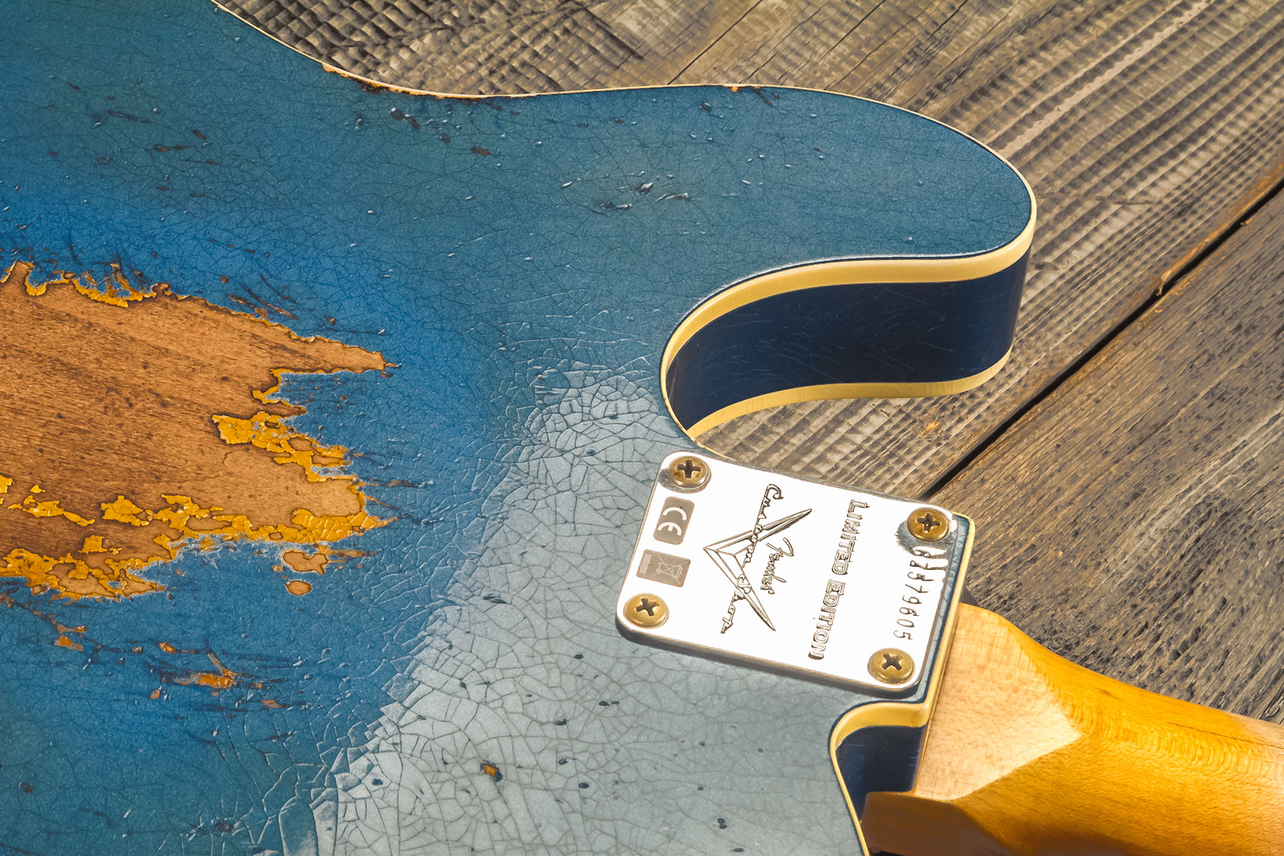 Fender Custom Shop Tele Custom 1960 2s Ht Rw #cz579606 - Heavy Relic Lake Placid Blue O. 3-color Sunburst - E-Gitarre in Teleform - Variation 8