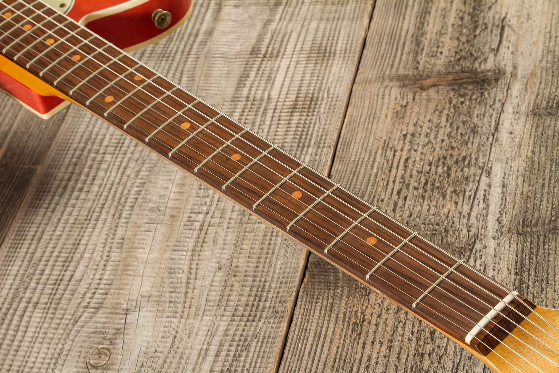 Fender Custom Shop Tele Custom 1960 2s Ht Rw #cz580600 - Heavy Relic Tahitian Coral O. 3-color Sunburst - E-Gitarre in Teleform - Variation 6