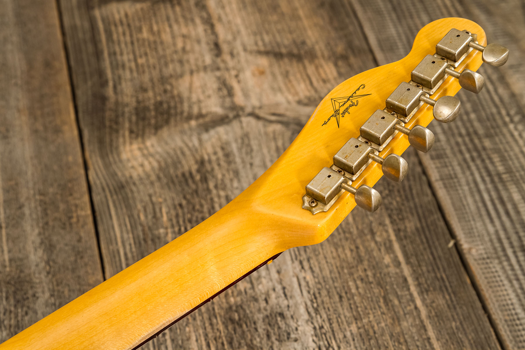 Fender Custom Shop Tele Custom 1960 2s Ht Rw #r136254 - Relic Chocolate 3-color Sunburst - E-Gitarre in Teleform - Variation 9