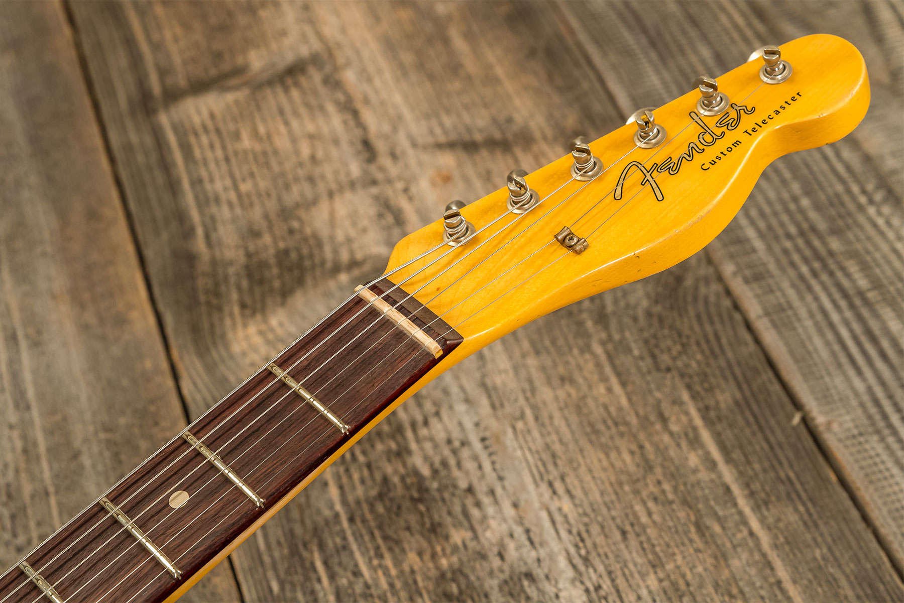 Fender Custom Shop Tele Custom 1960 2s Ht Rw #r136254 - Relic Chocolate 3-color Sunburst - E-Gitarre in Teleform - Variation 8
