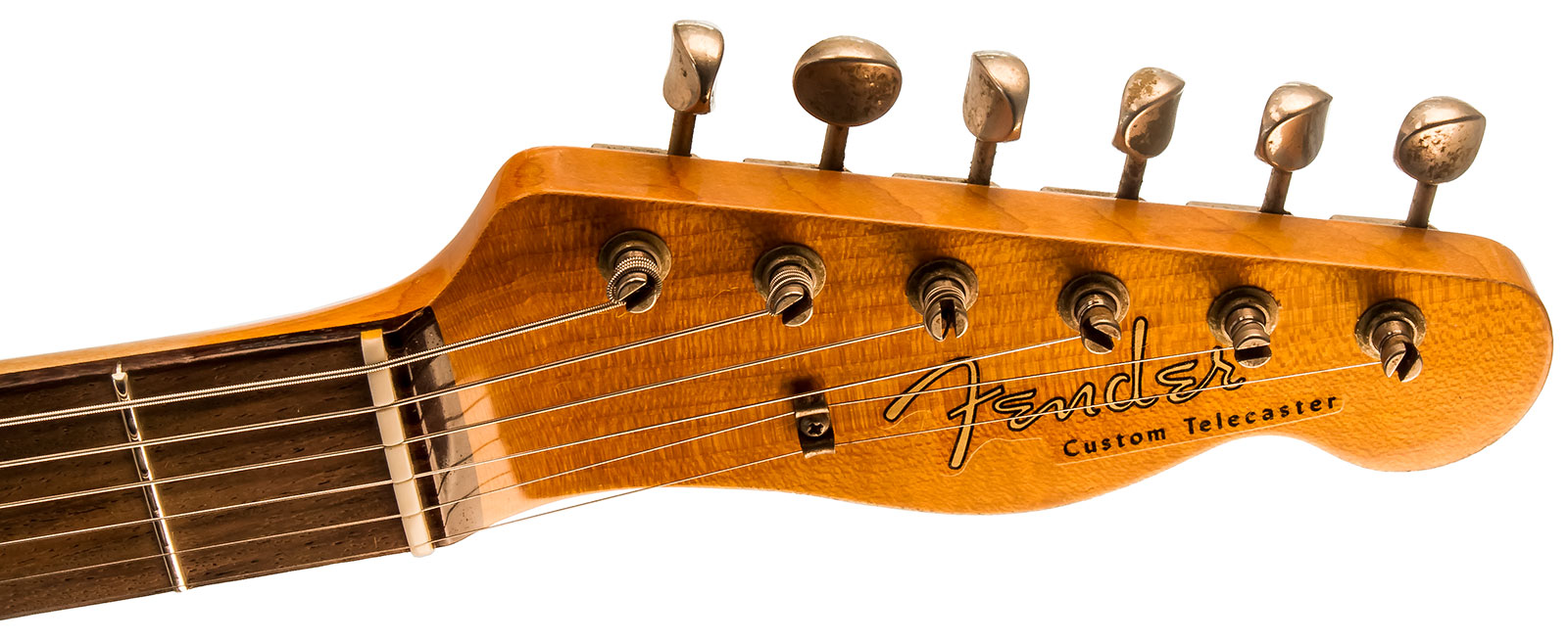 Fender Custom Shop Tele Custom 1960 Sh Ltd Hs Ht Rw #cz549784 - Heavy Relic Black Over 3-color Sunburst - E-Gitarre in Teleform - Variation 5