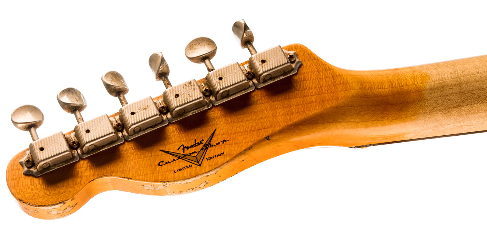 Fender Custom Shop Tele Custom 1960 Sh Ltd Hs Ht Rw #cz549784 - Heavy Relic Black Over 3-color Sunburst - E-Gitarre in Teleform - Variation 6