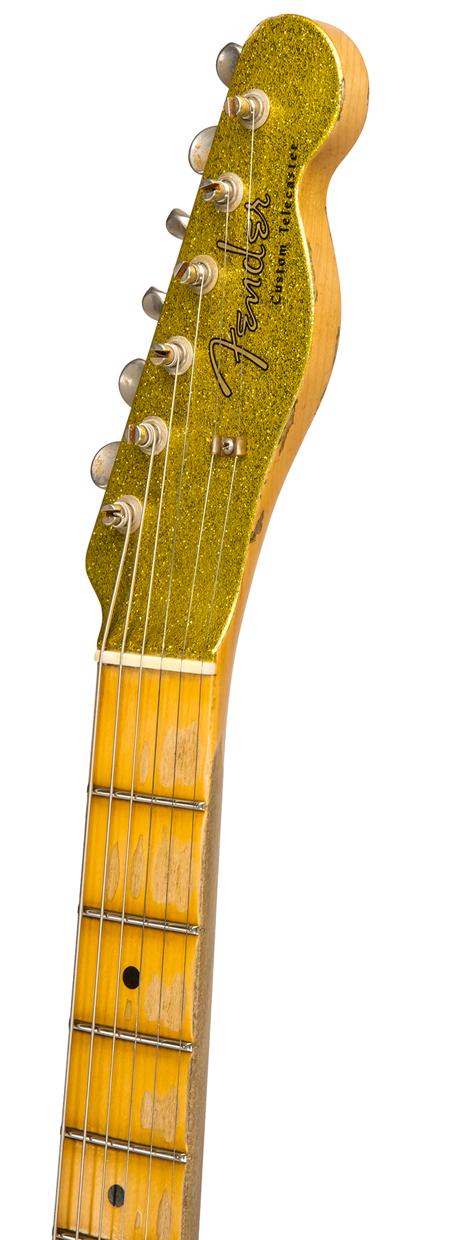 Fender Custom Shop Tele Custom 1963 2020 Ltd Rw #cz545983 - Relic Chartreuse Sparkle - E-Gitarre in Teleform - Variation 4