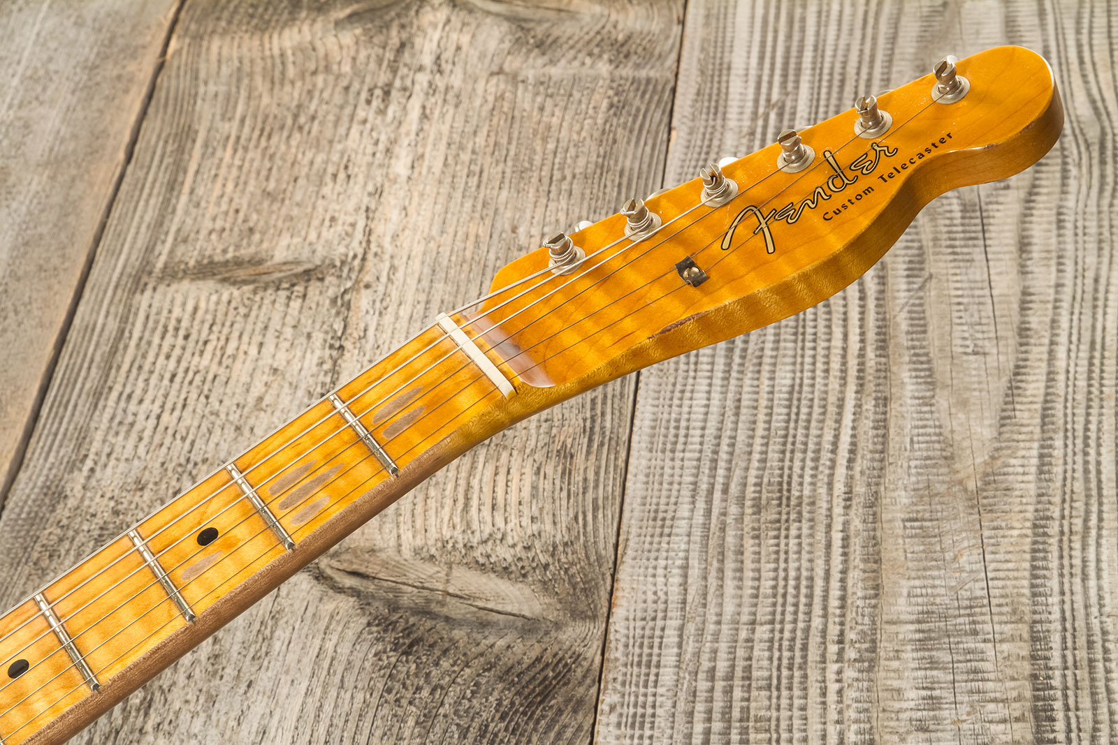 Fender Custom Shop Tele Custom 50s Twisted 2s Ht Mn #r131746 - Journeyman Relic Tahitian Coral - E-Gitarre in Teleform - Variation 7