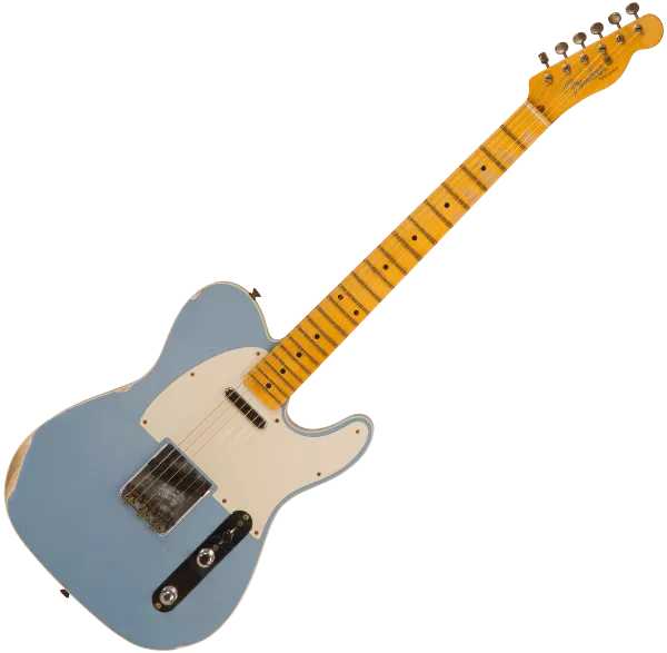 Solidbody e-gitarre Fender Custom Shop Tomatillo Telecaster Custom #R110879 - Relic lake placid blue