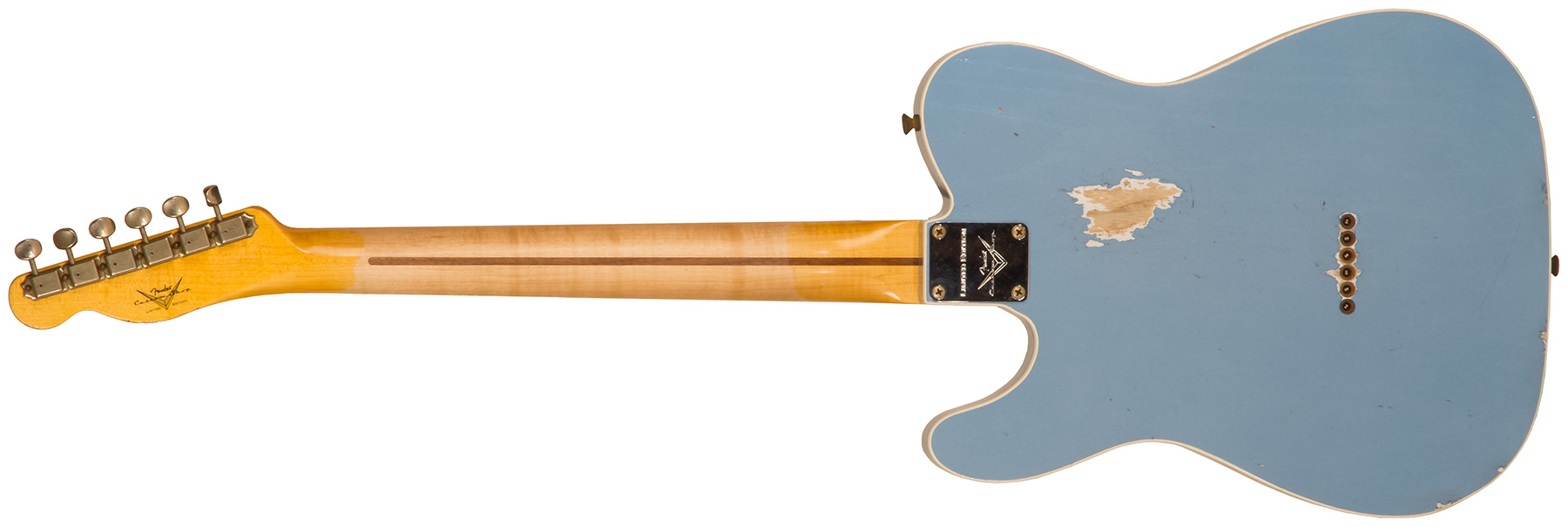 Fender Custom Shop Tele Custom Tomatillo 2s Ht Mn #r110879 - Relic Lake Placid Blue - E-Gitarre in Teleform - Variation 1