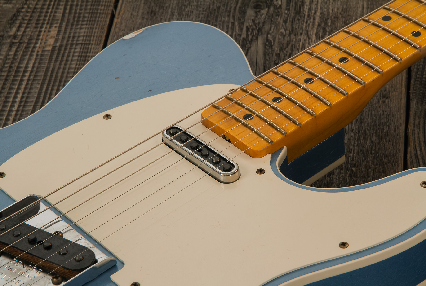 Fender Custom Shop Tele Custom Tomatillo 2s Ht Mn #r110879 - Relic Lake Placid Blue - E-Gitarre in Teleform - Variation 6