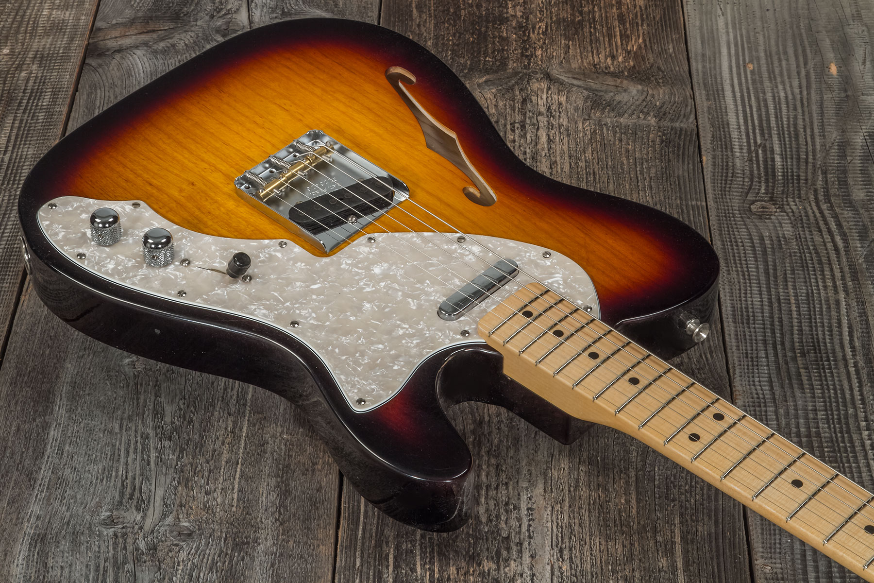 Fender Custom Shop Tele Thinline '50s 2s Ht Mn #r128616 - Closet Classic 2-color Sunburst - E-Gitarre in Teleform - Variation 2