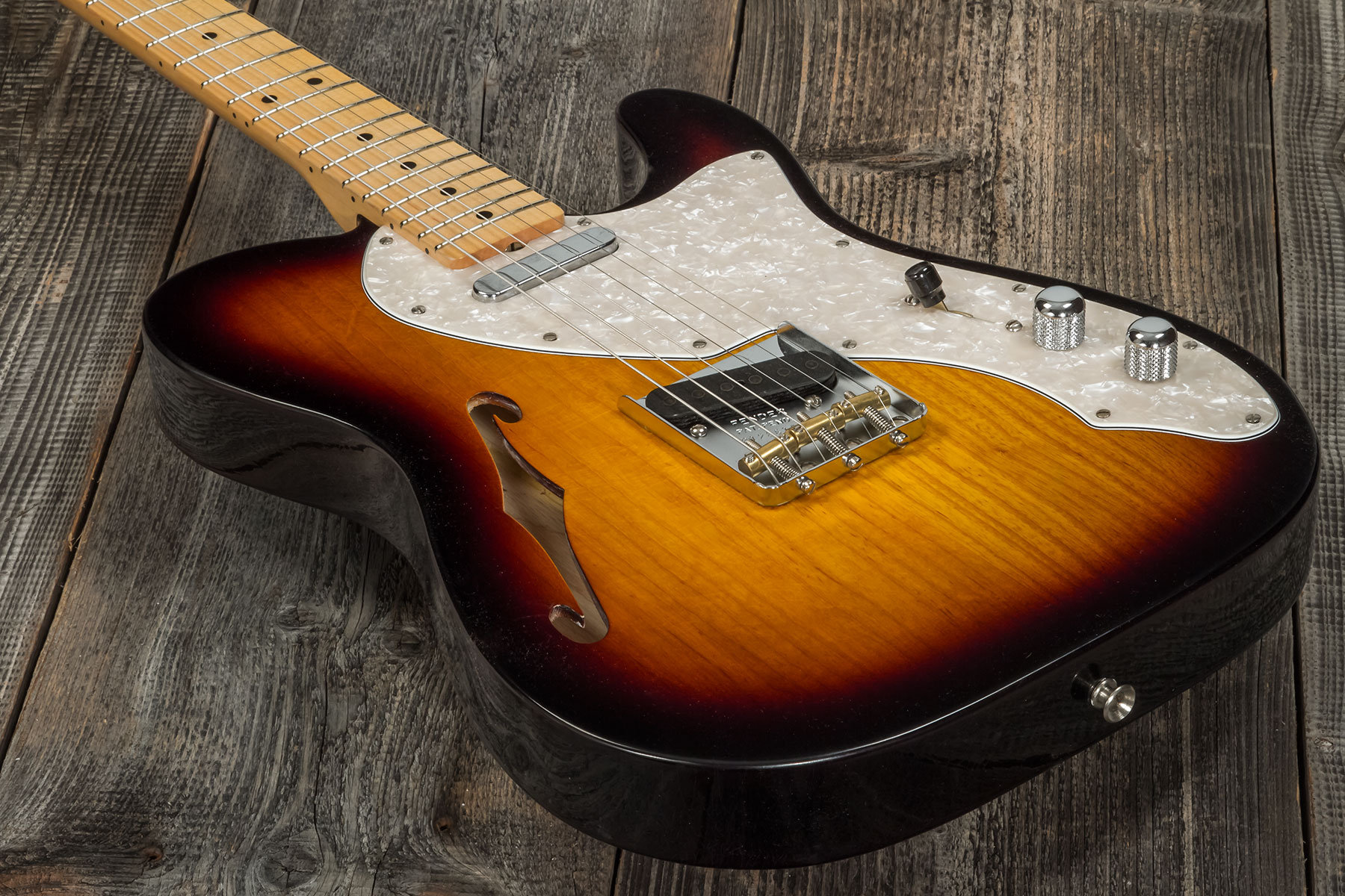 Fender Custom Shop Tele Thinline '50s 2s Ht Mn #r128616 - Closet Classic 2-color Sunburst - E-Gitarre in Teleform - Variation 3