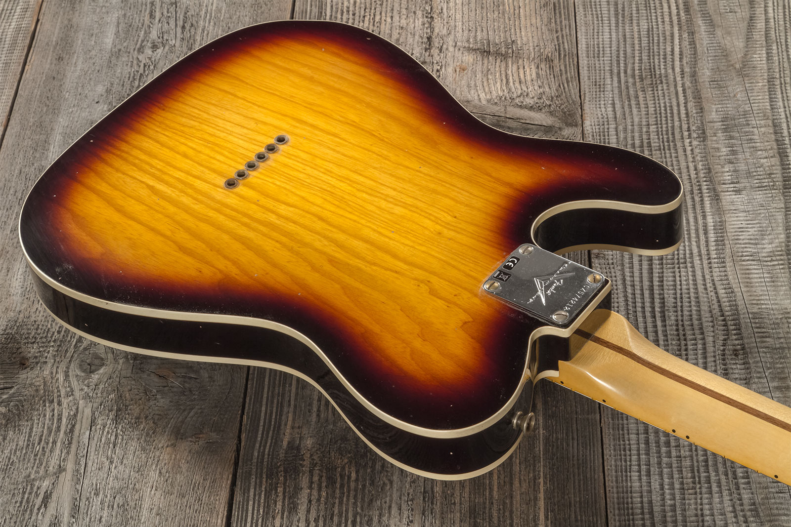 Fender Custom Shop Tele Thinline 50s Mn #cz574212 - Journeyman Relic Aged 2-color Sunburst - E-Gitarre in Teleform - Variation 6