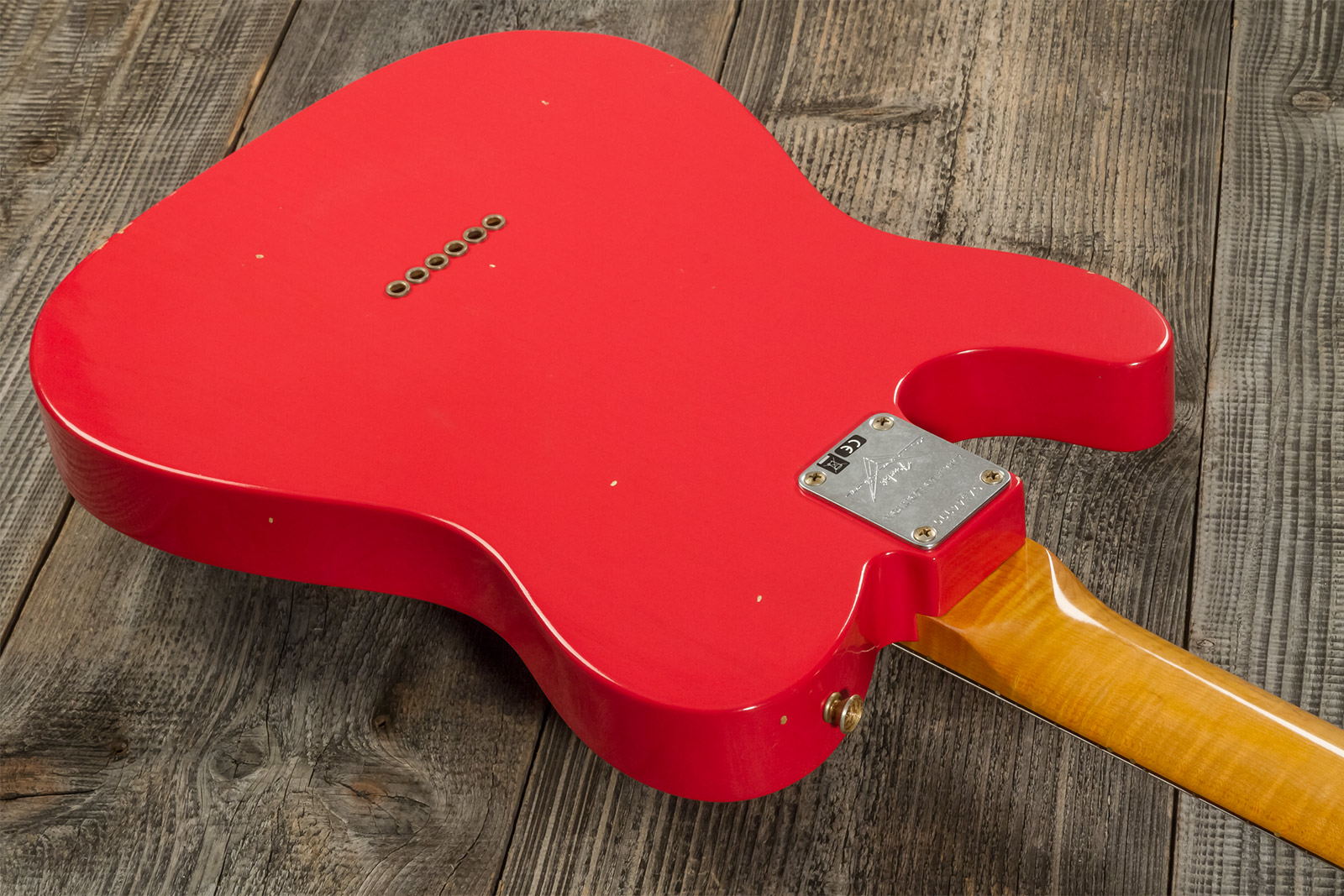 Fender Custom Shop Tele Thinline '60s Ltd 2s Ht Rw #cz544990 - Journeyman Relic Fiesta Red - Semi-Hollow E-Gitarre - Variation 10