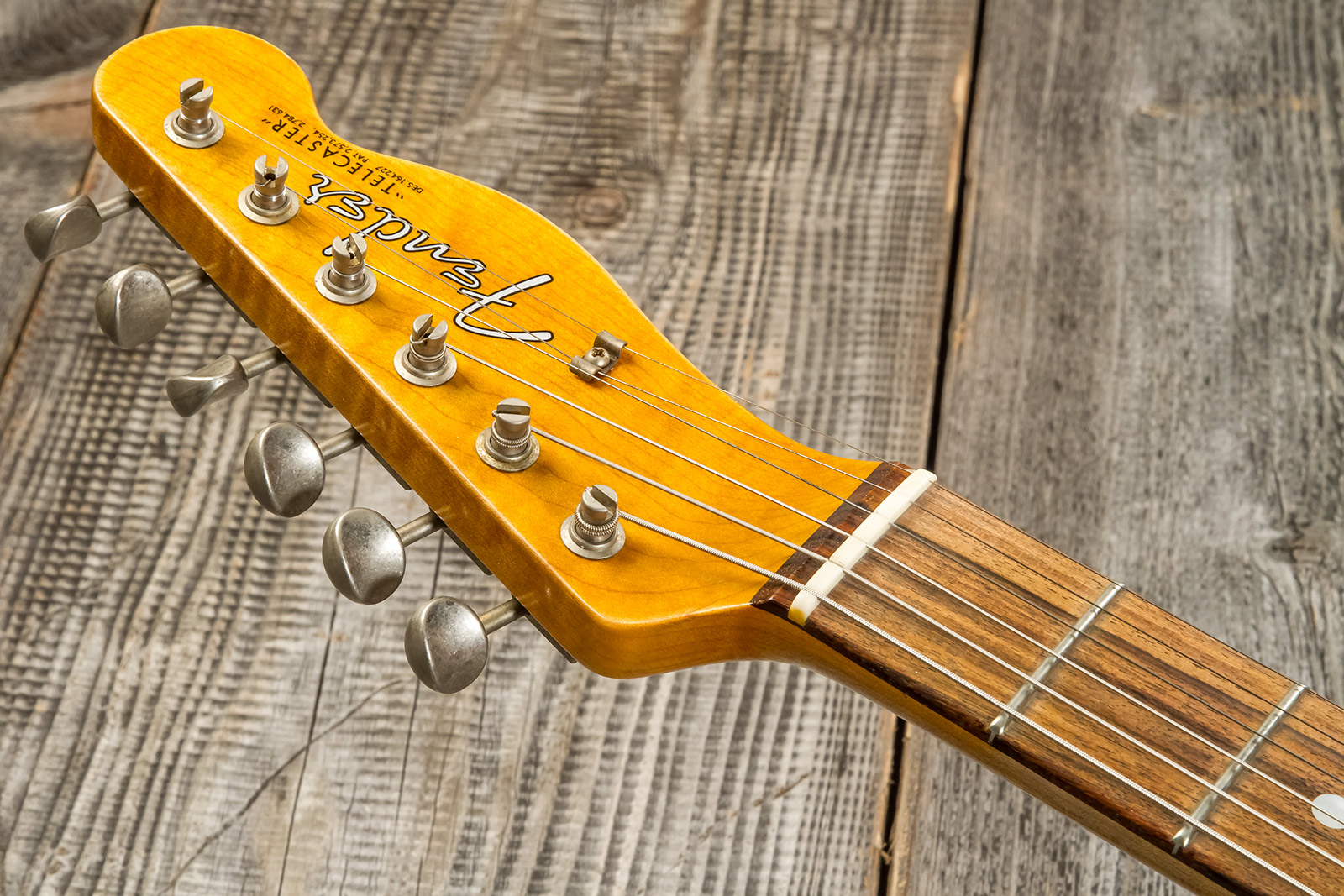 Fender Custom Shop Tele Thinline '60s Ltd 2s Ht Rw #cz544990 - Journeyman Relic Fiesta Red - Semi-Hollow E-Gitarre - Variation 12