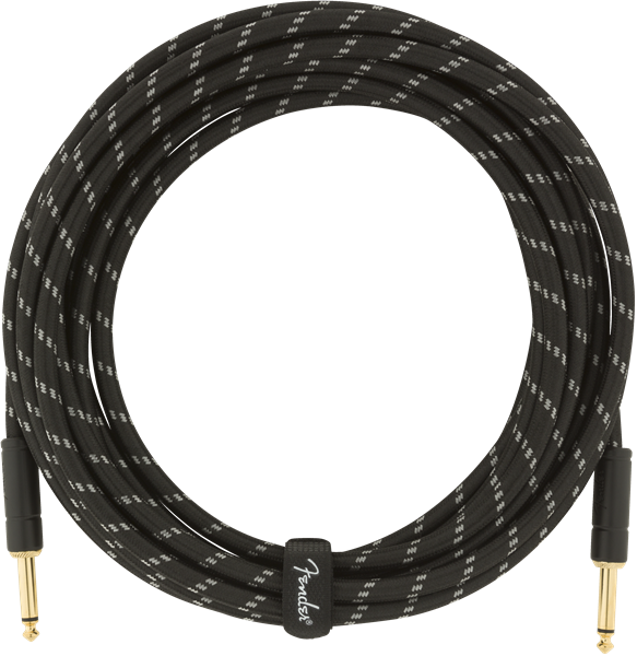 Fender Deluxe Instrument Cable Droit/droit 18.6ft Black Tweed - Kabel - Variation 1