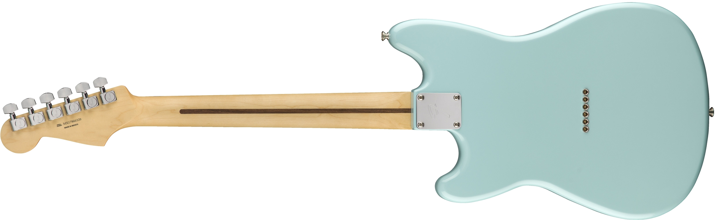 Fender Duo-sonic Hs Offset Mex Pf Diapason Court - Daphne Blue - Retro-Rock-E-Gitarre - Variation 1