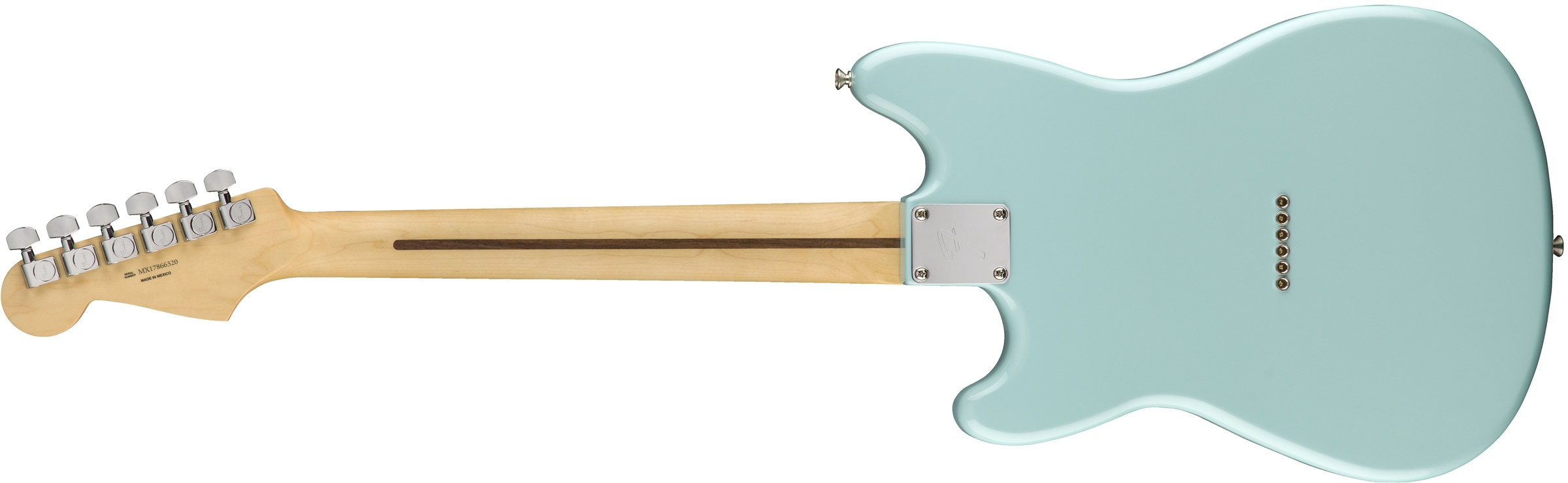 Fender Duo-sonic Hs Offset Mex Pf Diapason Court - Daphne Blue - Retro-Rock-E-Gitarre - Variation 1