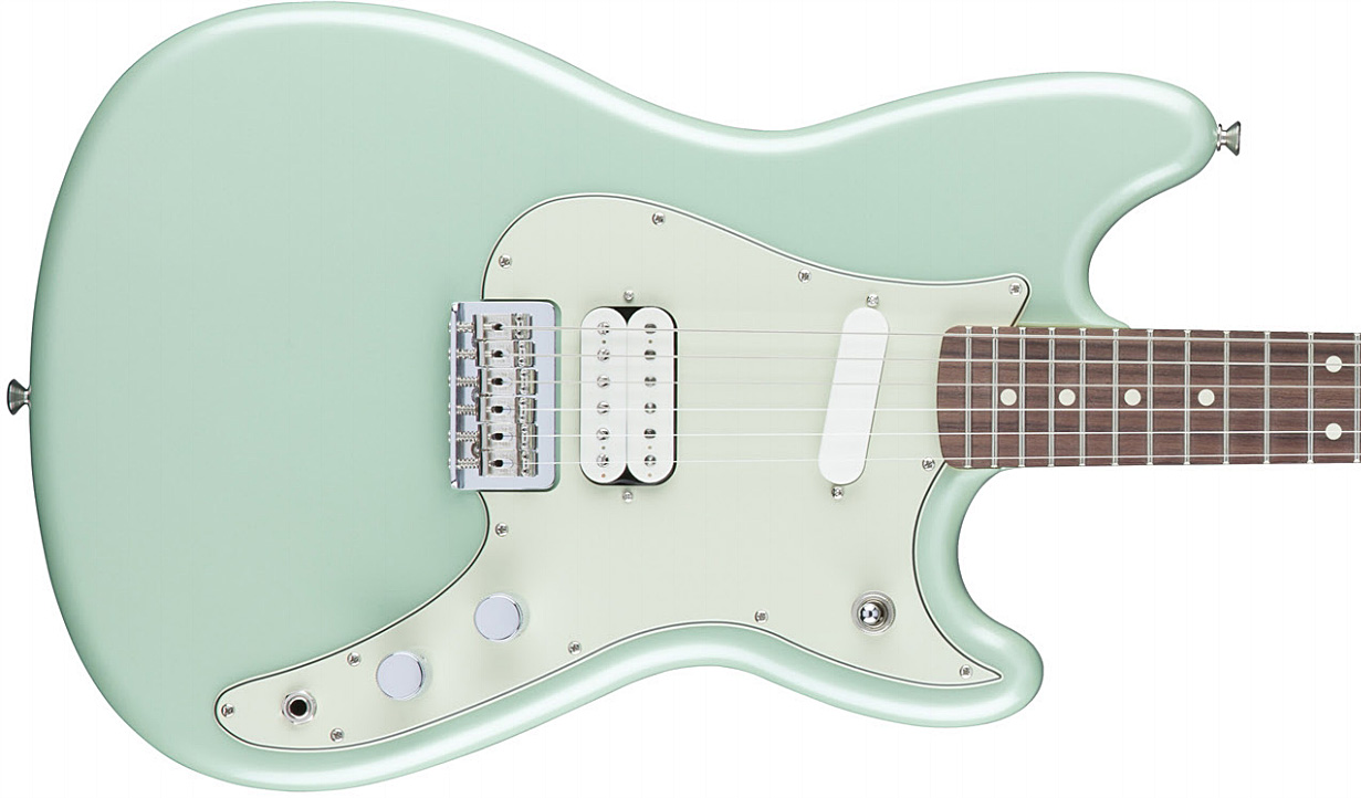 Fender Duo-sonic Hs Offset Mex Rw Diapason Court 2016 - Surf Green - Retro-Rock-E-Gitarre - Variation 1