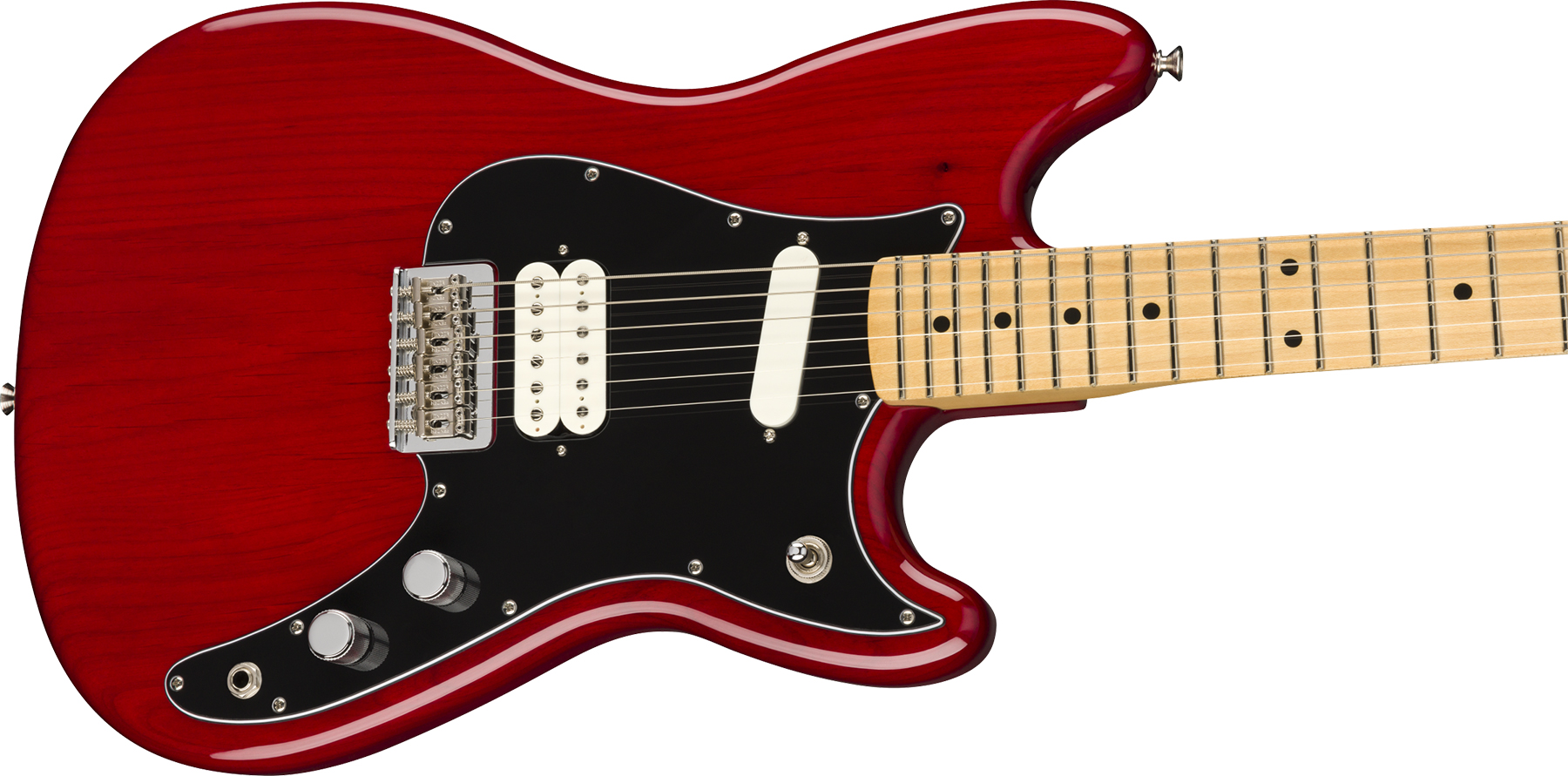 Fender Duo-sonic Player Hs Ht Mn - Crimson Red Transparent - Retro-Rock-E-Gitarre - Variation 2