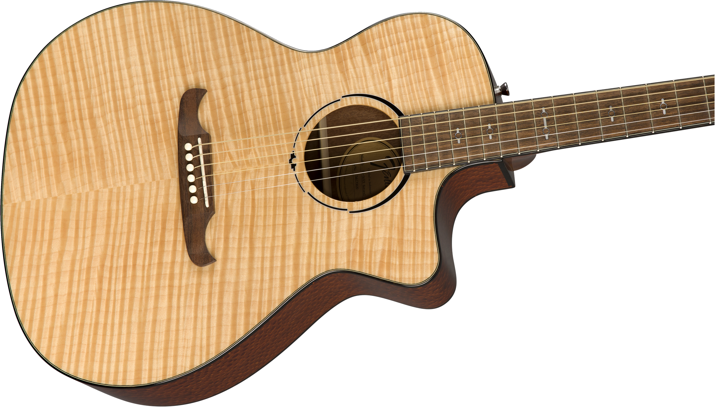 Fender Fa-345ce Alternative Auditorium Cw Erable Lacewood Lau - Natural - Elektroakustische Gitarre - Variation 3