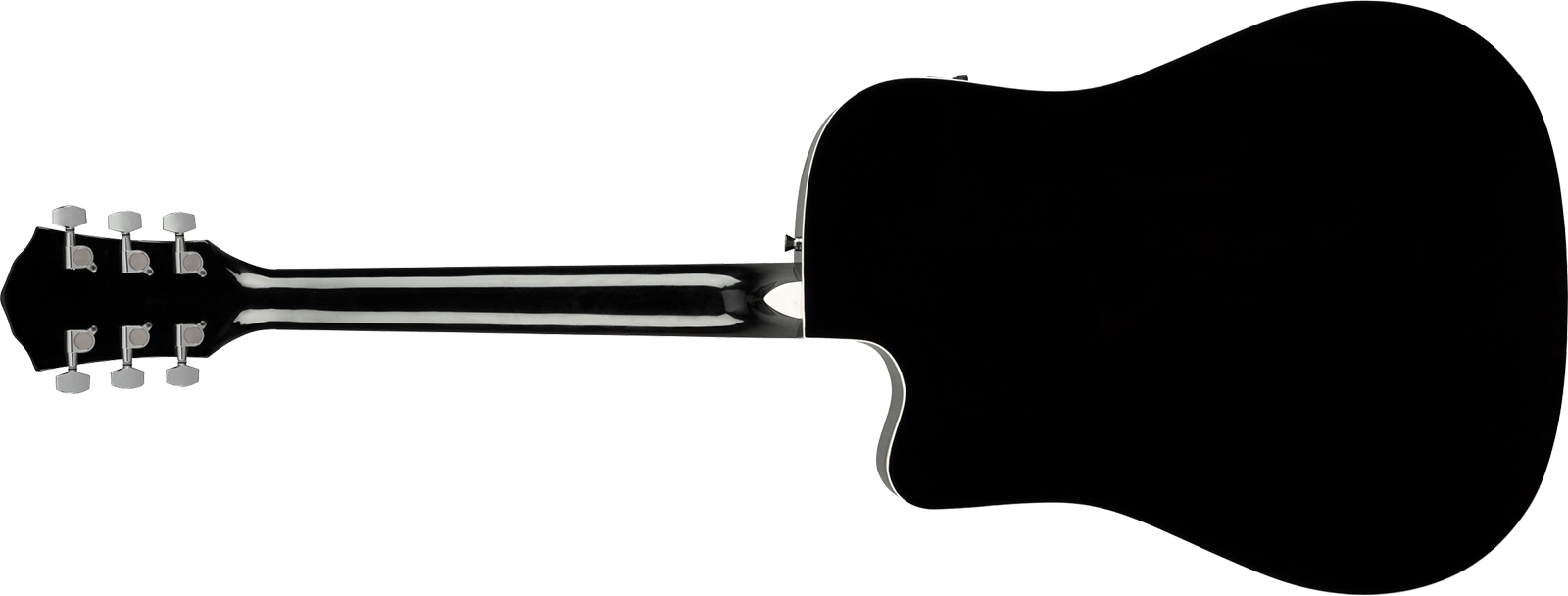 Fender Fa125ce Alternative Dreadnought Cw Epicea Acajou Wal - Black - Folk-Gitarre - Variation 1