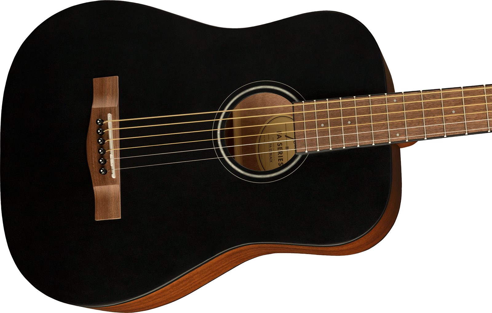 Fender Fa15 3/4 Steel Alternative Shsc Agathis Sapele Wal - Black Satin - Folk-Gitarre - Variation 2