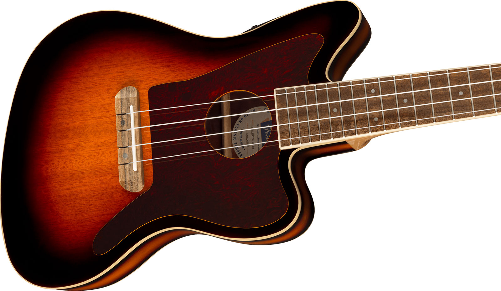 Fender Fullerton Jazzmaster Uke Concert Epicea Acajou Noy - 3-color Sunburst - Ukulele - Variation 2