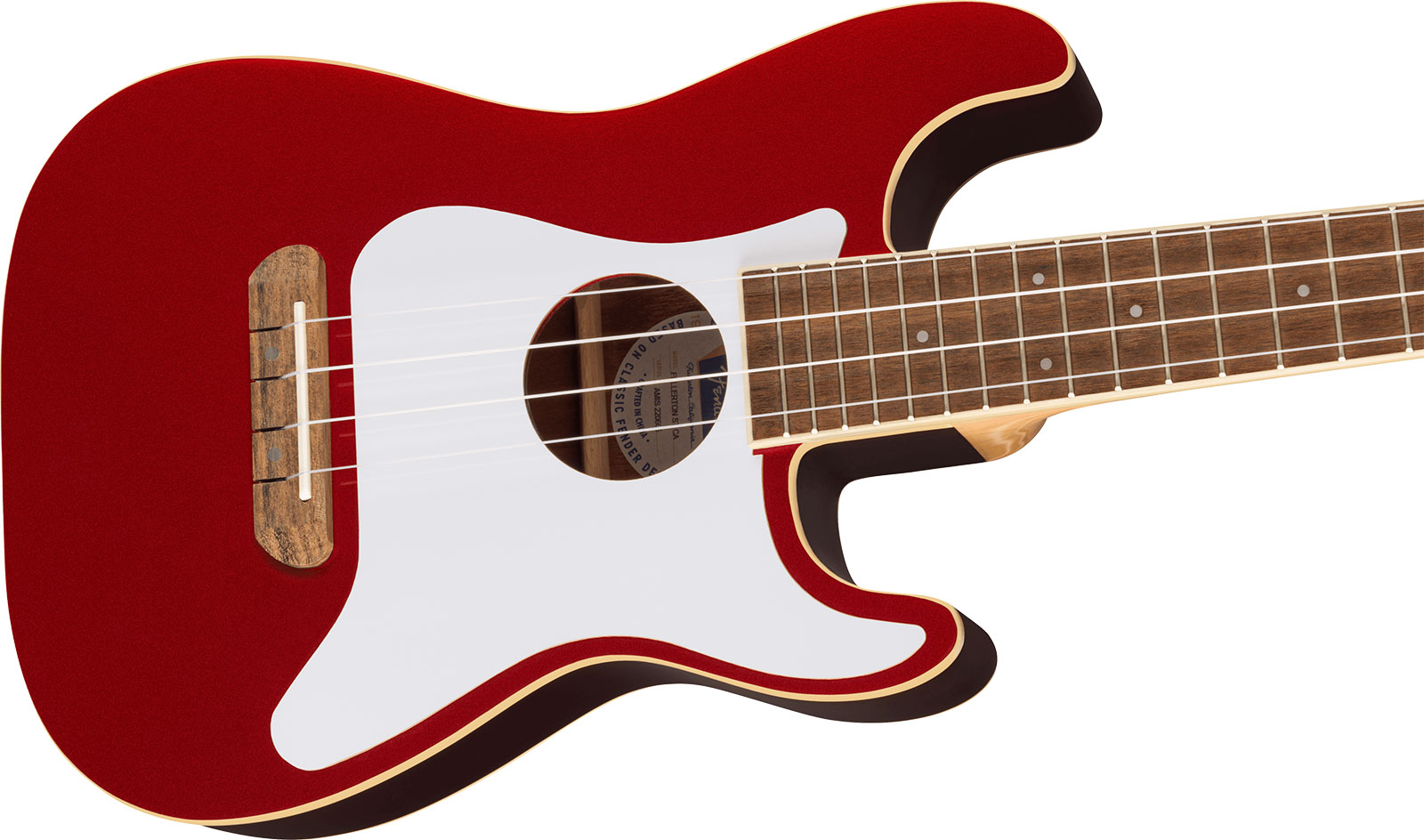 Fender Fullerton Strat Uke Concert Cw Epicea Okoume Noy - Candy Apple Red - Ukulele - Variation 2