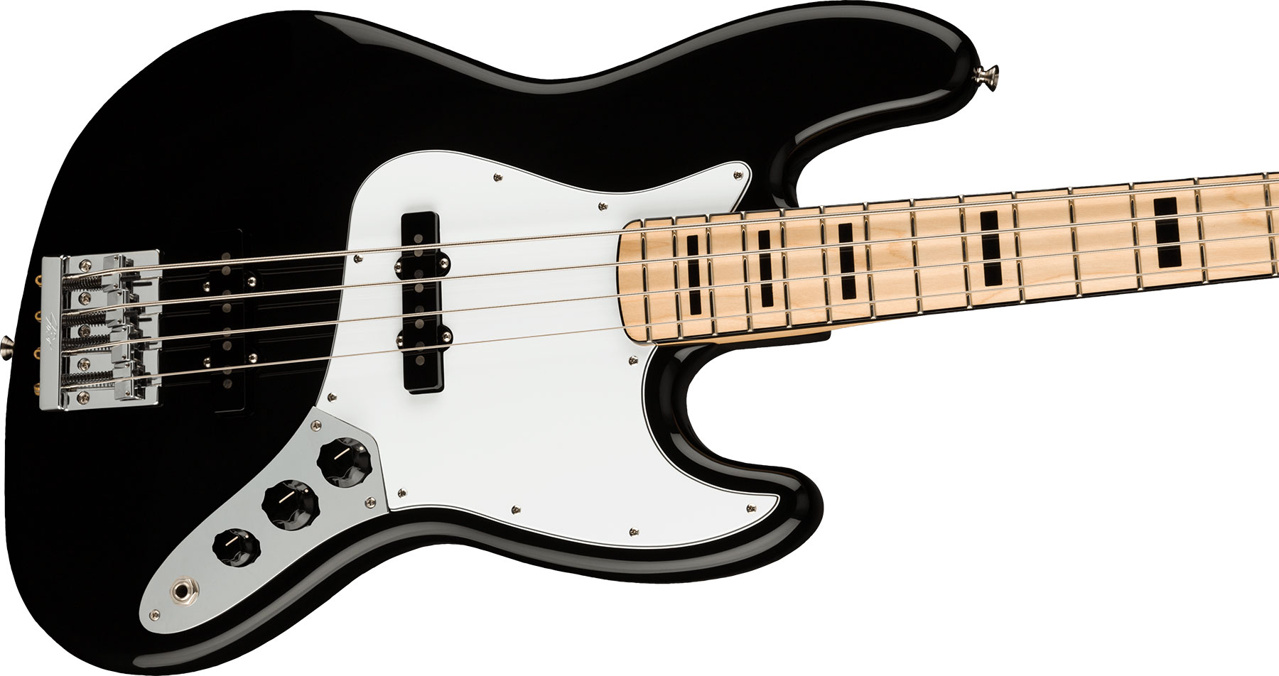 Fender Geddy Lee Jazz Bass Signature Mex Mn - Black - Solidbody E-bass - Variation 2