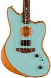 Folk-gitarre Fender Acoustasonic Player Jazzmaster (MEX, RW) - Ice blue