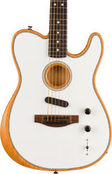 Folk-gitarre Fender Acoustasonic Player Telecaster (MEX, RW) - Arctic white