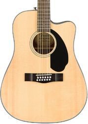 Folk-gitarre Fender CD-60SCE-12 12-String - Natural