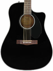 Folk-gitarre Fender CD-60SCE - Black