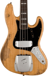 Solidbody e-bass Fender Custom Shop Jazz Bass Custom - Heavy relic aged natural