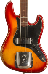 Solidbody e-bass Fender Custom Shop 1964 Jazz Bass #R137642 - Heavy relic cherry sunburst