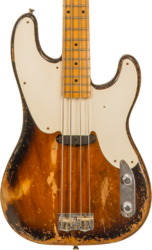 Solidbody e-bass Fender Custom Shop 1955 Precision Bass Masterbuilt Denis Galuszka #XN3431 - Heavy relic 2-color sunburst