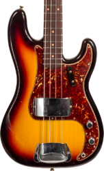 Solidbody e-bass Fender Custom Shop 1963 Precision Bass #CZ56919 - Journeyman relic 3-color sunburst
