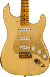 E-gitarre in str-form Fender '55 Bone Tone Strat Ltd #CZ554628 - Relic honey blonde w/ gold hardware