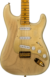 E-gitarre in str-form Fender Custom Shop 1955 Stratocaster Hardtail Gold Hardware #CZ568215 - Journeyman relic natural blonde
