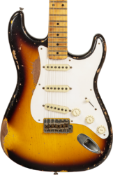 E-gitarre in str-form Fender Custom Shop Stratocaster 1956 Masterbuilt K.McMillin #R129060 - Heavy relic 2-color sunburst