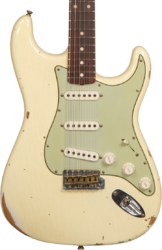 E-gitarre in str-form Fender Custom Shop 1959 Stratocaster #R117393 - Relic aged vintage white