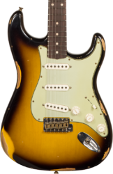 E-gitarre in str-form Fender Custom Shop 1959 Stratocaster #R117661 - Relic 2-color sunburst
