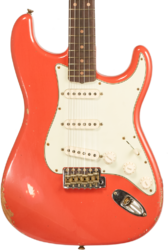 E-gitarre in str-form Fender Custom Shop 1959 Stratocaster #R138362 - Relic tahitian coral