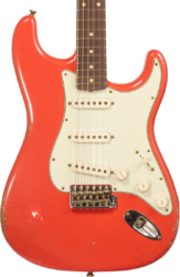 E-gitarre in str-form Fender Custom Shop 1959 Stratocaster #R133789 - Relic tahitian coral