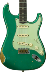 E-gitarre in str-form Fender Custom Shop 1960/63 Stratocaster Masterbuilt Austin MacNutt #R141359 - Relic Sherwood Green Metallic