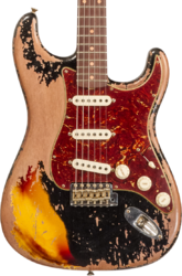Custom Shop 1961 Stratocaster #CZ580688 - Super Heavy Relic Black o. 3-Color Sunburst
