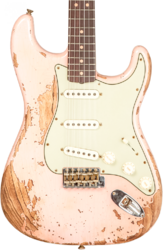 E-gitarre in str-form Fender Custom Shop 1963 Stratocaster #R136150 - Super heavy relic shell pink