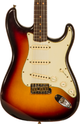 E-gitarre in str-form Fender Custom Shop 1964 Stratocaster - Journeyman relic target 3-color sunburst