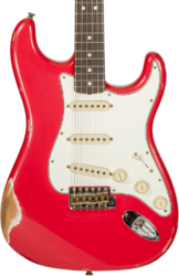 E-gitarre in str-form Fender Custom Shop Late  1964 Stratocaster #CZ575557 - Relic aged fiesta red