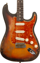 FENDER Custom Shop Stratocaster Sandblasted Masterbuilt Paul Waller - heavy relic 3-color sunburst