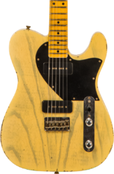 E-gitarre in teleform Fender Custom Shop 1950 Telecaster Masterbuilt Jason Smith #R116221 - Relic nocaster blonde